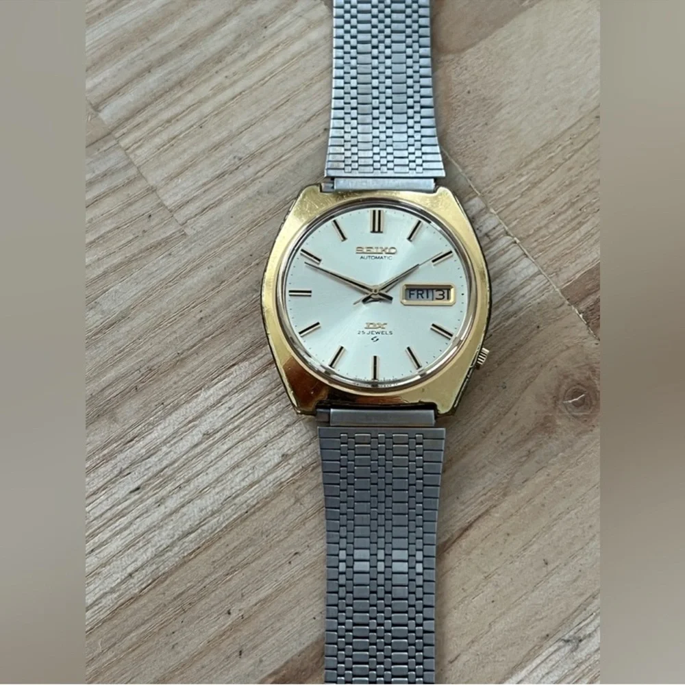 Seiko DX Automatic 25 Jewels Super Rare Vintage Men's Watch Gold Plated Case